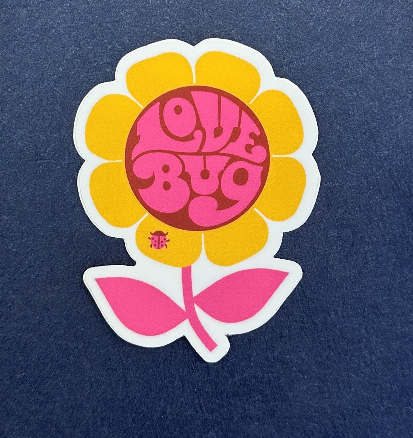 love bug flower sticker