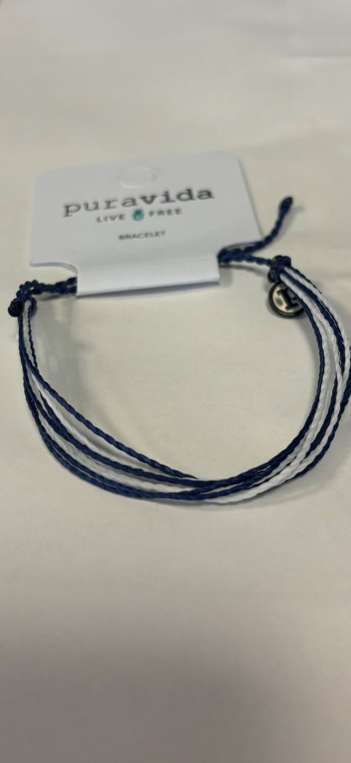 PURA VIDA navy string bracelet