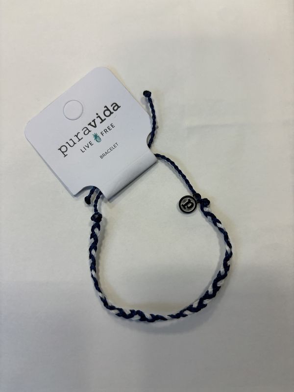 PURA VIDA navy thin braid bracelet