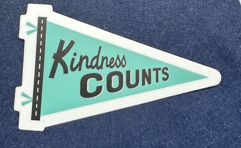 Kindness Counts Flag Sticker