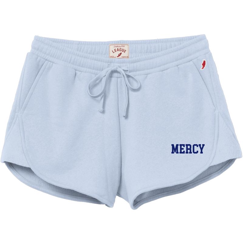 Reverse Fleece Short-light blue