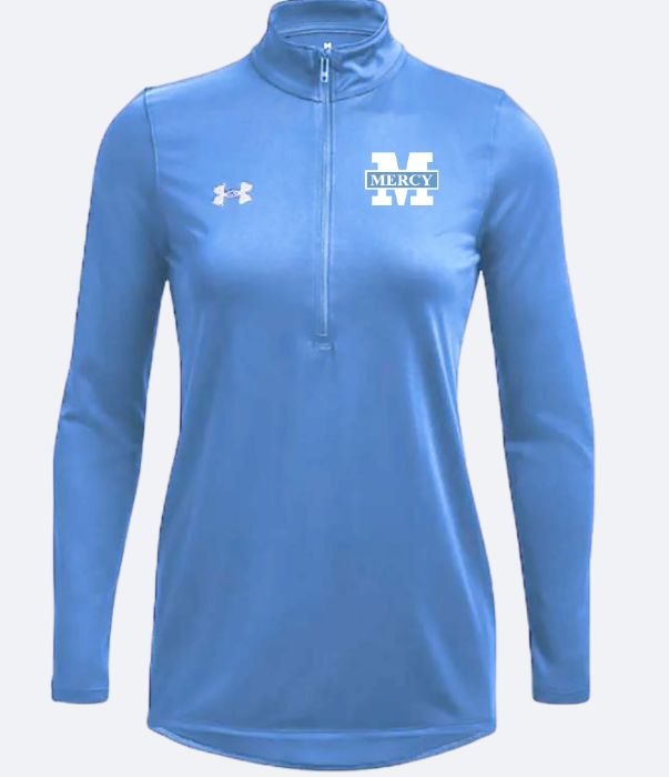 UA Women's Dri-fit 1/2 zip -Valor Blue