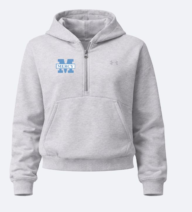 UA Women's ICON Mblock Fleece Hood - Grey