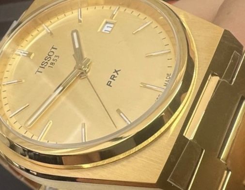 Tissot PRX Quartz Gold Dial 40mm Stainless Steel Watch – T137.410.33.021.00