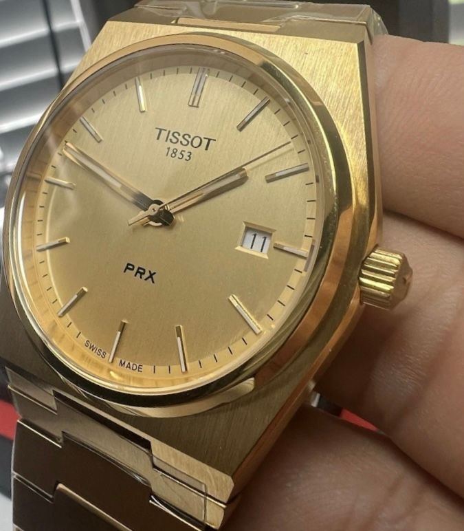 Tissot PRX Quartz Gold Dial 40mm Stainless Steel Watch – T137.410.33.021.00