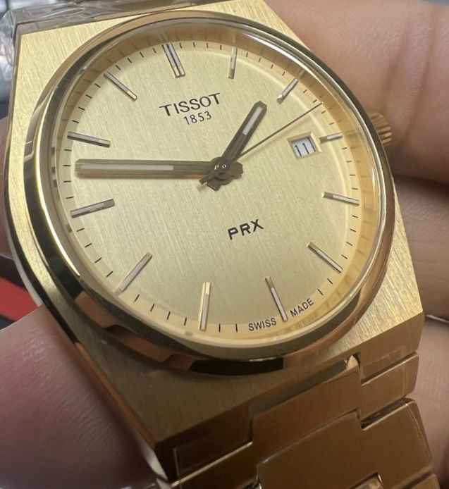 Tissot PRX Quartz Gold Dial 40mm Stainless Steel Watch – T137.410.33.021.00