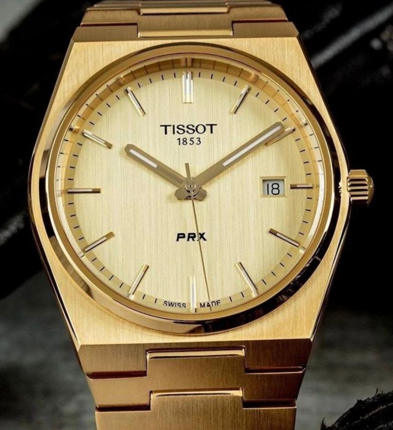 Tissot PRX Quartz Gold Dial 40mm Stainless Steel Watch – T137.410.33.021.00