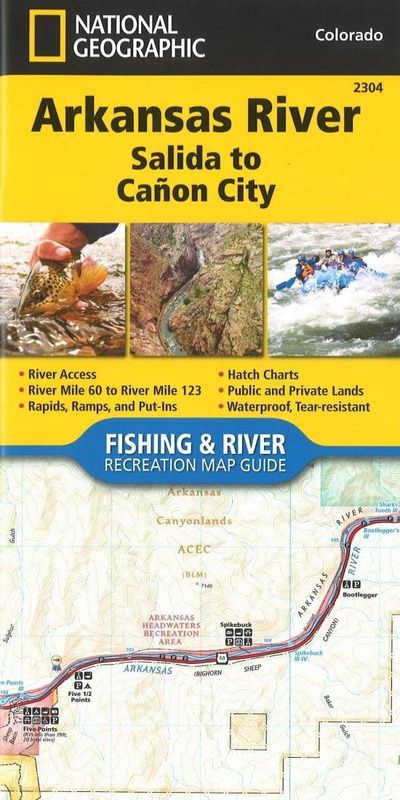 National Geographic Maps Arkansas River, Salida to Canon City 2304