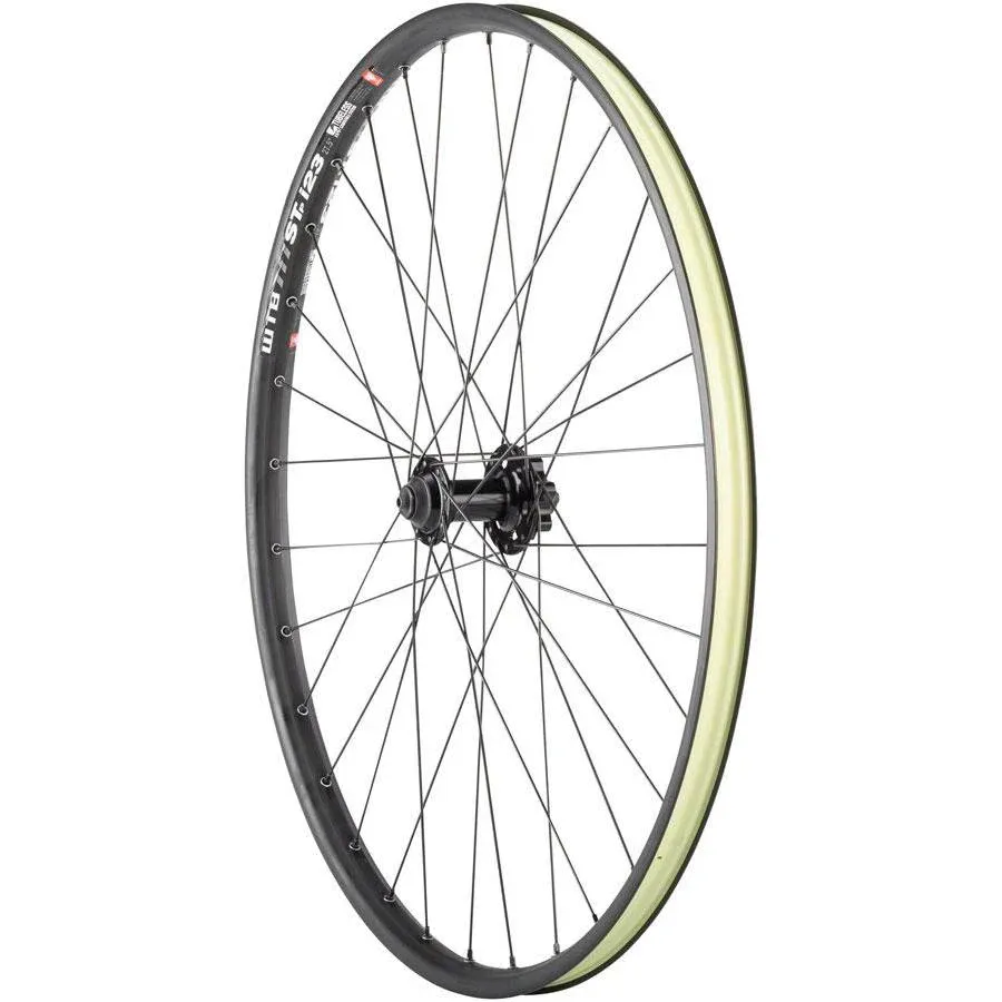 Quality Wheels Value Double Wall Series Disc Front Wheel - 27.5", QR x 100mm, 6-Bolt/Rim, Black, 32H