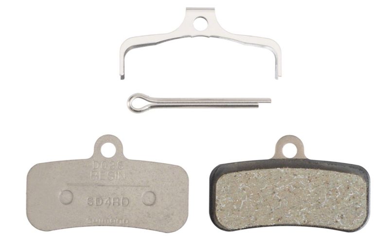 Shimano D03S-RX Disc Brake Pad and Spring - Resin Compound, Stainless Steel Back Plate, One Pair