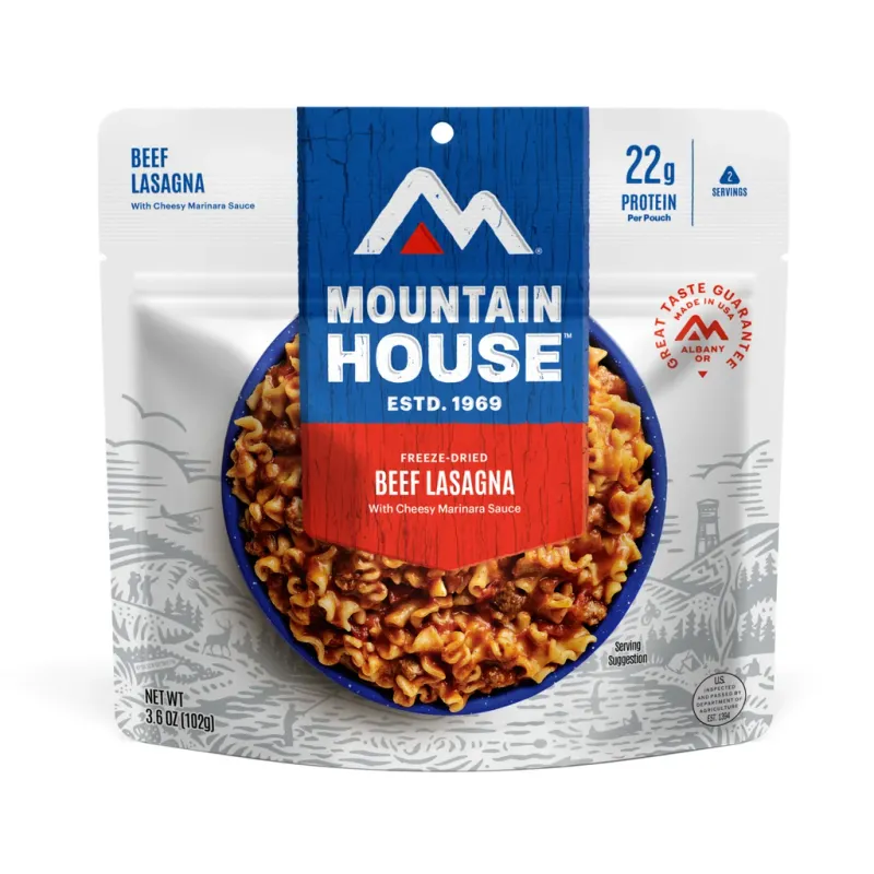 Mountain House Beef Lasagna w/ Cheesy Marinara Sauce Meal