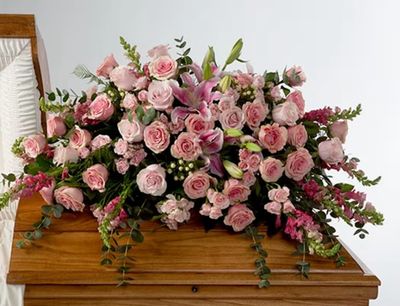 $350 Fresh Flower Casket Spray Funeral Sympathy Arrangement