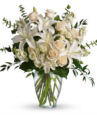 $145 Fresh Flower Funeral Sympathy Vase Arrangement