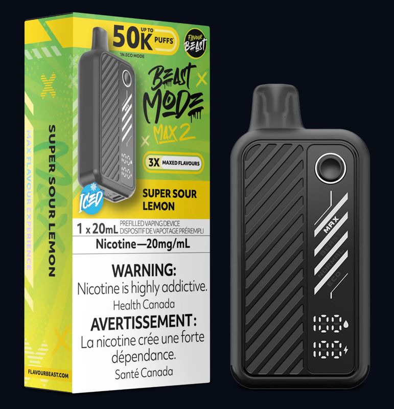 Beast Mode Max 2 Disposable - Super Sour Lemon (Iced)