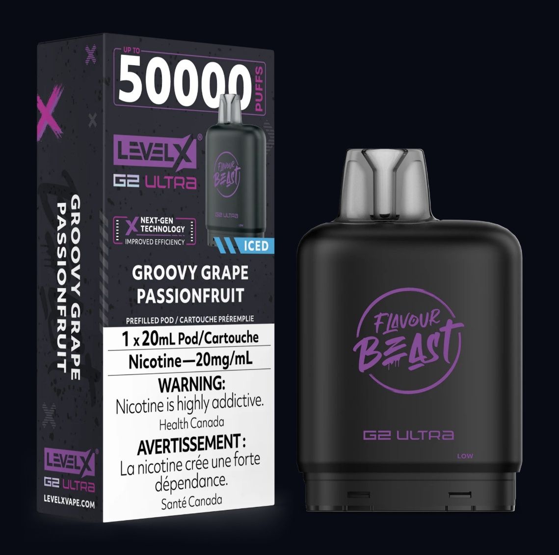 Level X G2 Ultra Pod - Groovy Grape Passionfruit (Iced)