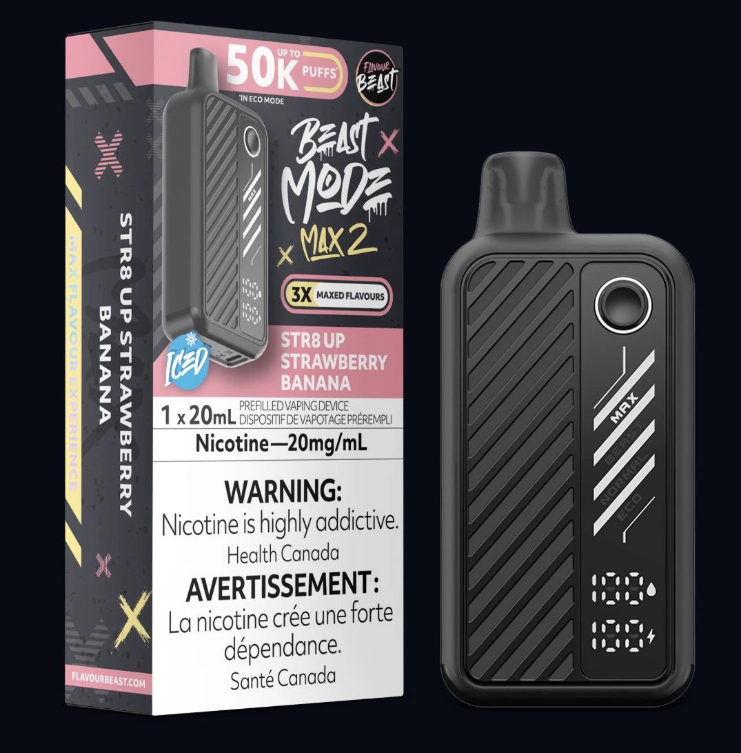 Beast Mode Max 2 Disposable - STR8 UP Strawberry Banana (Iced)