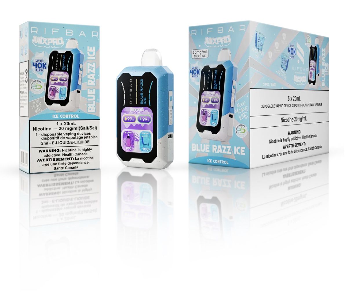 RifBar MixPro 40k Disposable - Blue Razz Ice