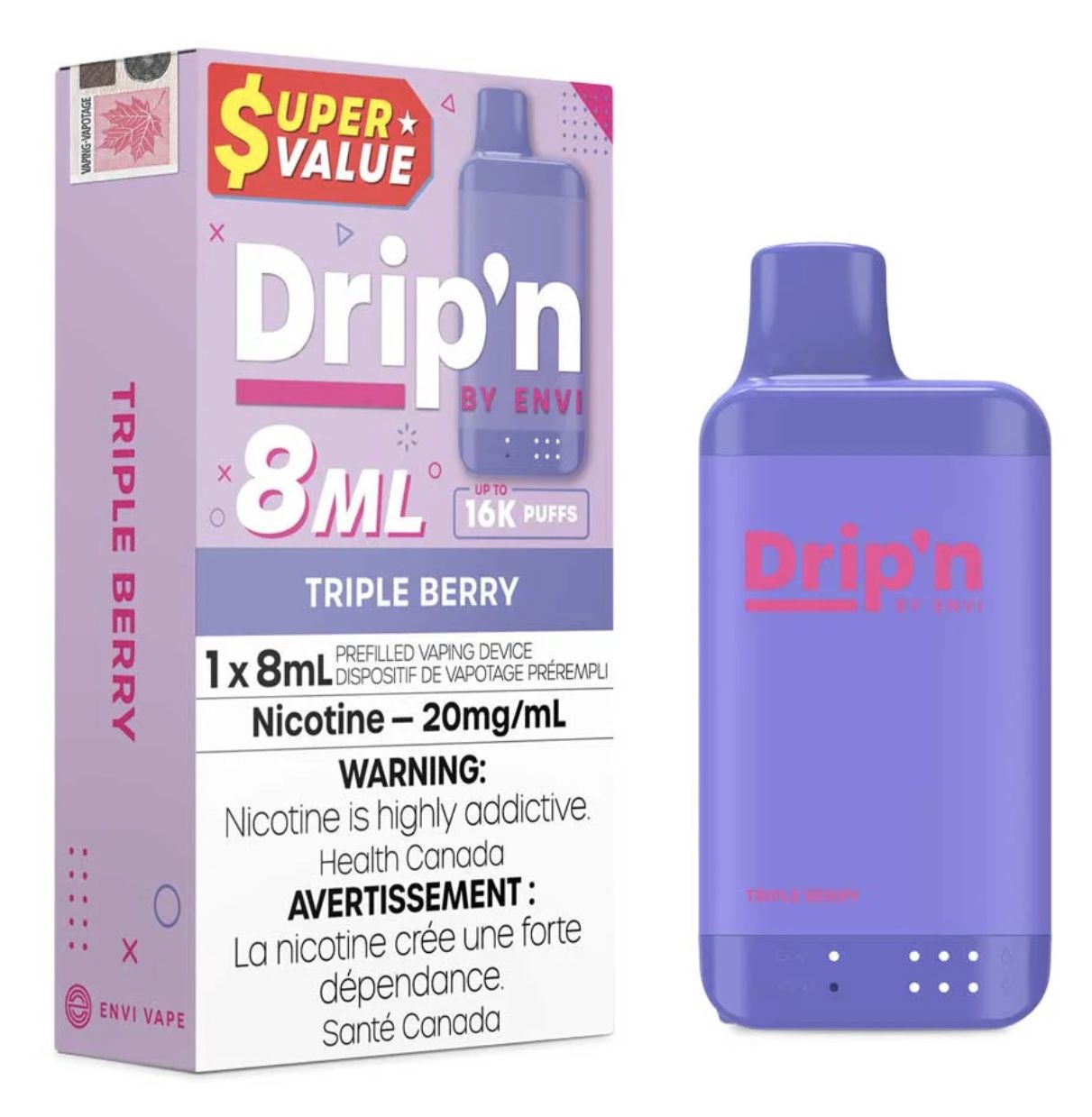 DRIP’N 8ml Disposable - Triple Berry