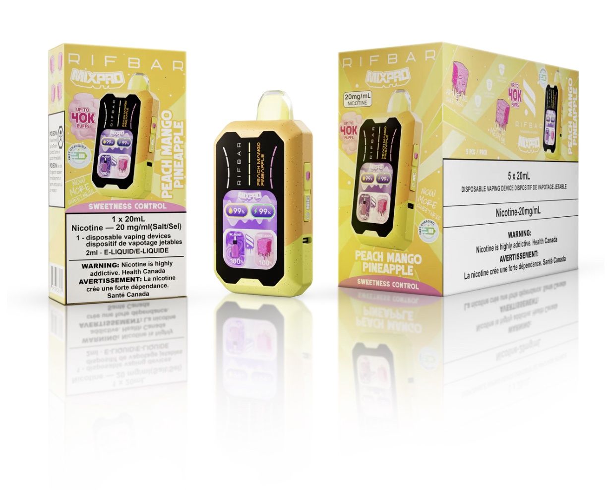 RifBar MixPro 40k Disposable - Peach Mango Pineapple