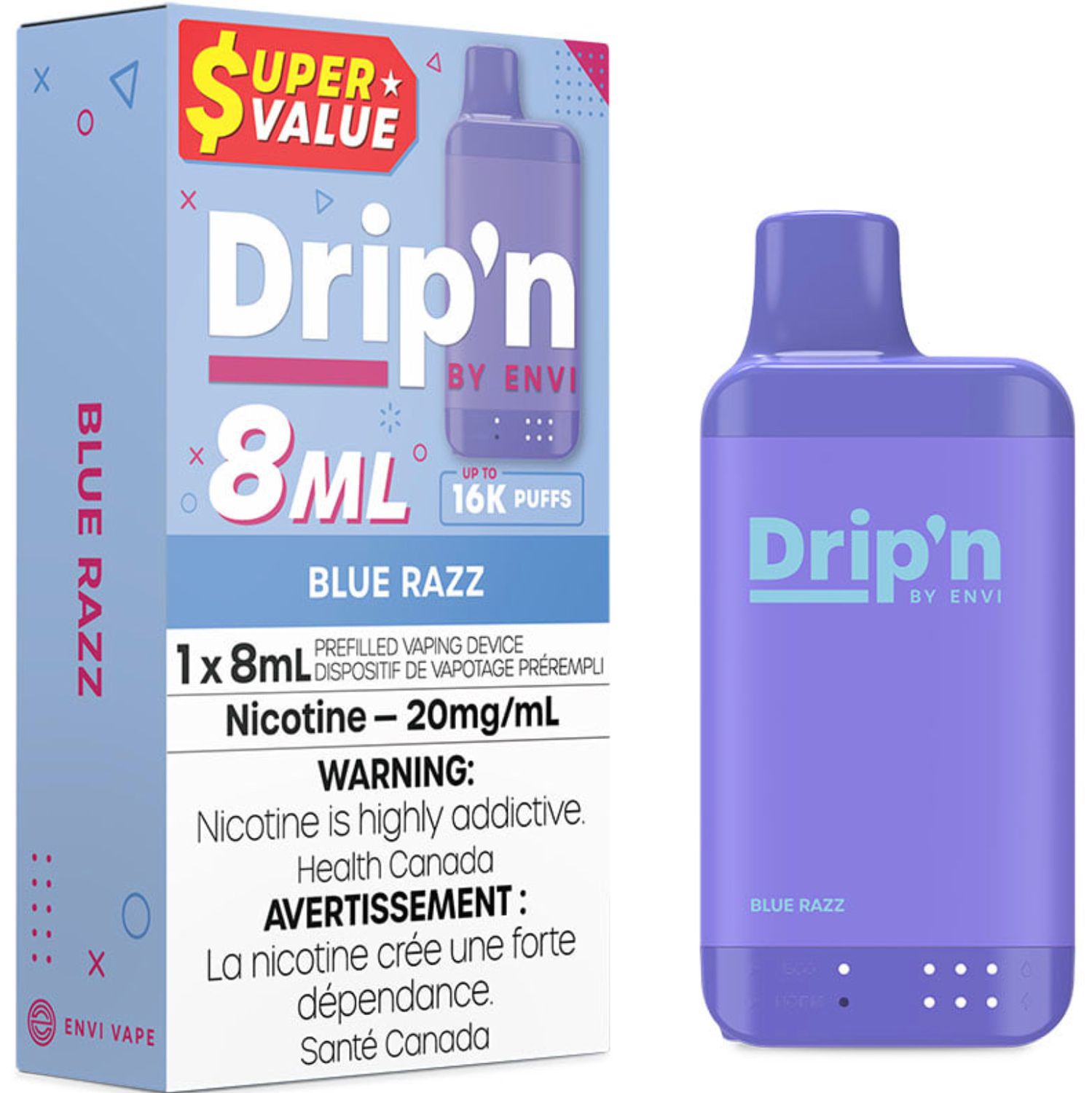 DRIP’N 8ml Disposable - Blue Razz