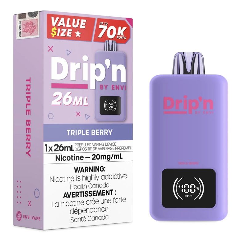DRIP’N 26ml 70k Disposable - Triple Berry