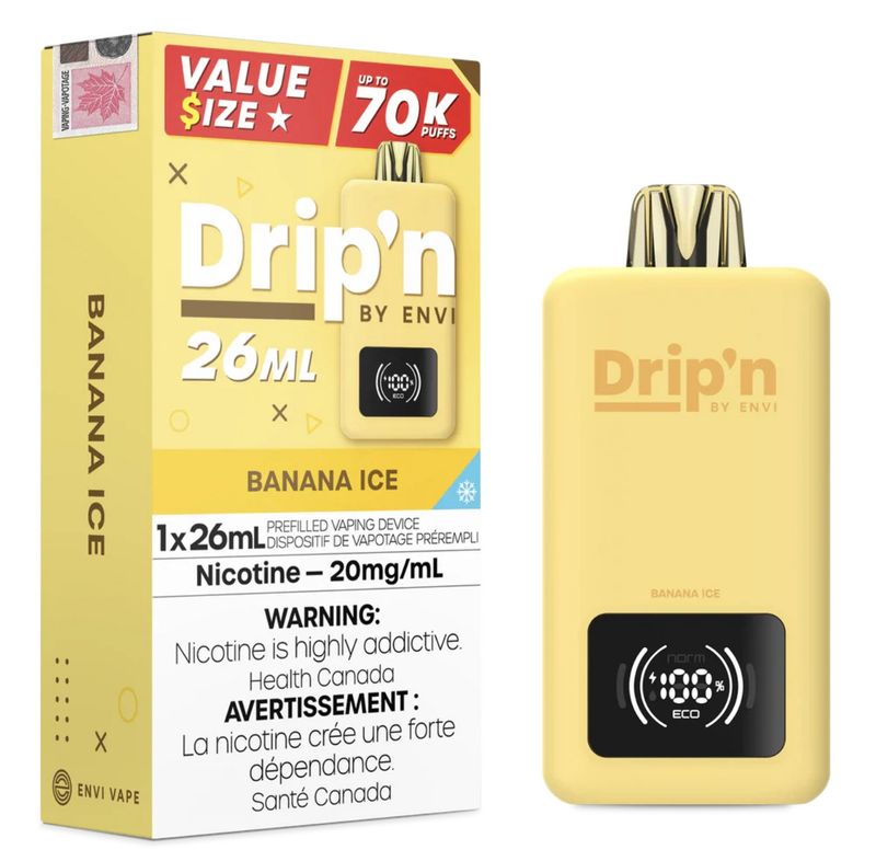 DRIP’N 26ml 70k Disposable - Banana Ice
