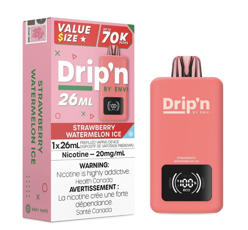 DRIP’N 26ml 70k Disposable - Strawberry Watermelon Ice