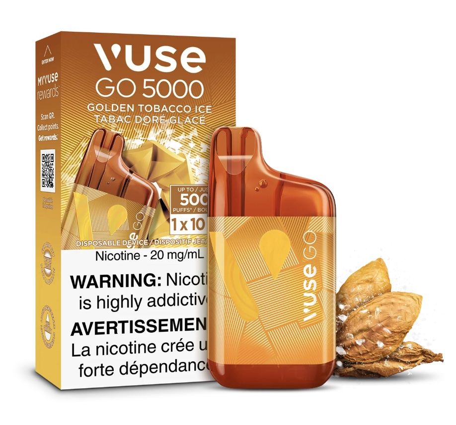 VUSE GO 5000 Disposable - Golden Tobacco Ice VUSE GO 5000 Disposable - Golden Tobacco Ice
