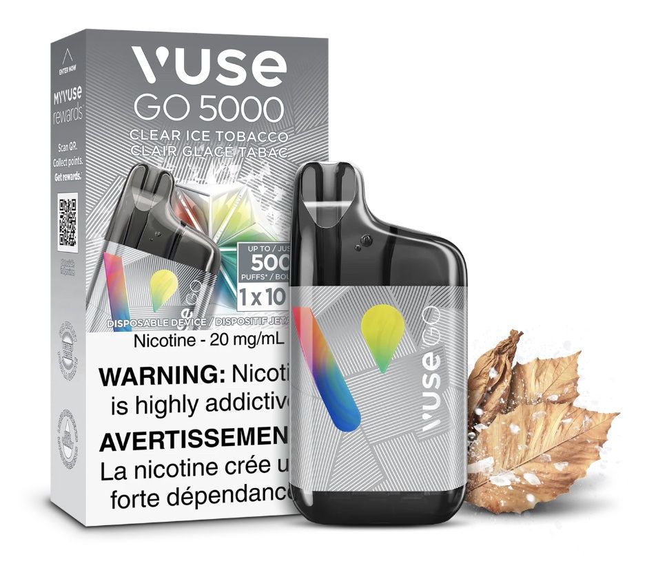 VUSE GO 5000 Disposable - Clear Ice Tobacco VUSE GO 5000 Disposable - Clear Ice Tobacco