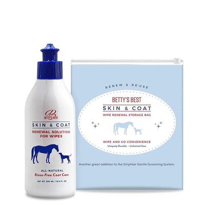 Betty's Best Skin &amp; Coat Wipes Renewal Solution - Bottle w/ pull top
