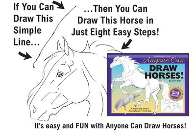 Equestrian Art Book Anyone Can Draw Horses