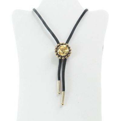 HHH Designs - Gold Rose Bud Bolo Tie