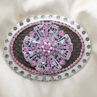 Pink Crystal Belt Buckle