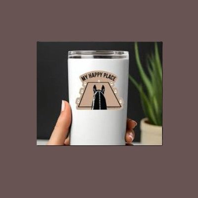 3" My Happy Place Dressage Sticker
