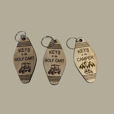 Back Forty Designs Wood Keychain