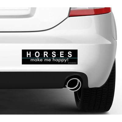 Bumper Sticker: Horses Make Me Happy!