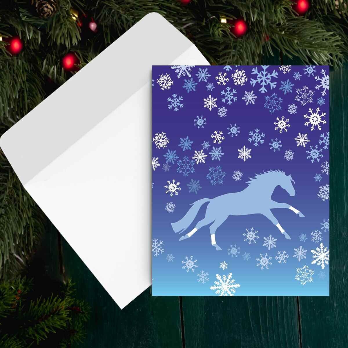 Galloping Horse Christmas Card