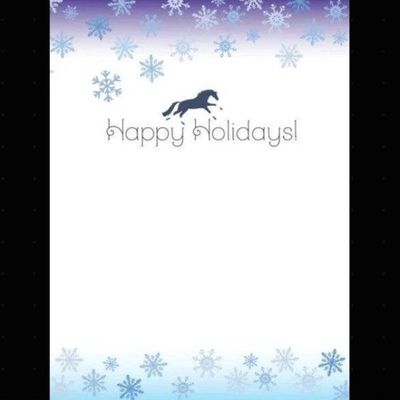 Galloping Horse Christmas Card