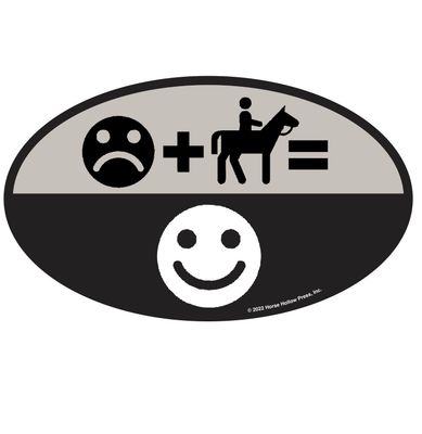 Horse Sticker: Frown + Ride = Smile