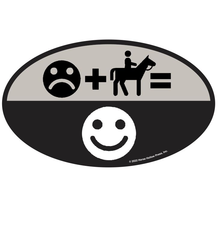 Horse Sticker: Frown + Ride = Smile