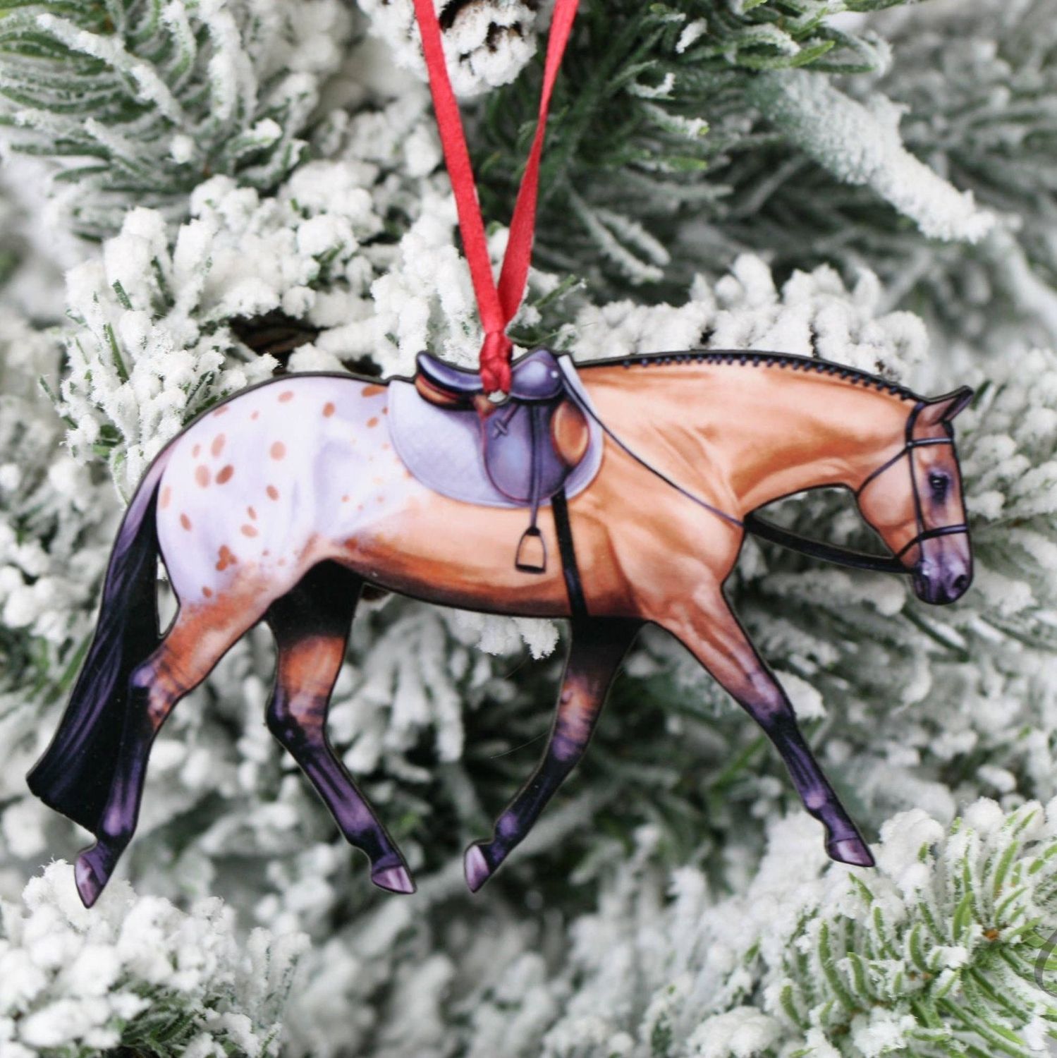 Buckskin Appaloosa English Pleasure Horse Ornament
