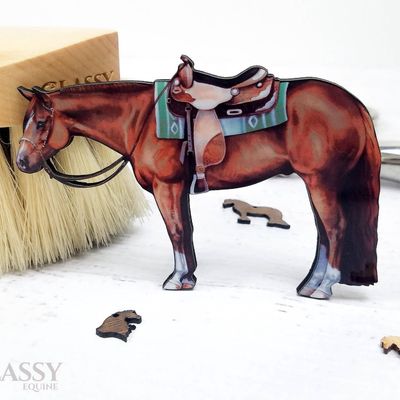 Chestnut Western Quarter Horse Ornament
