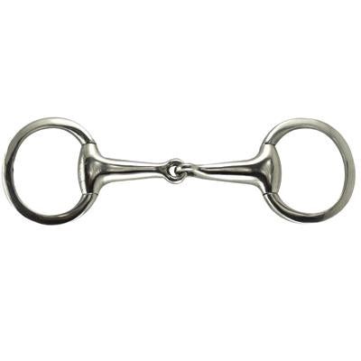 Coronet 4.5" Hollow Mouth Eggbutt Round Ring Snaffle Bit