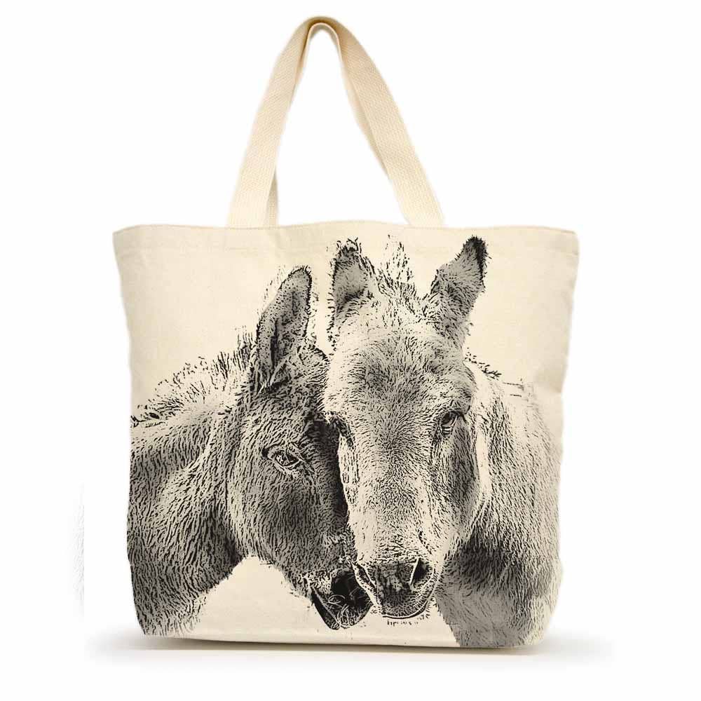Donkeys Large Tote