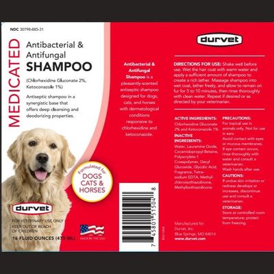 Medicated Antibacterial &amp; Antifungal Shampoo 16 oz