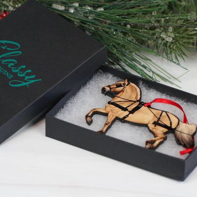 Fjord Horse Ornament - Red Dun Driving Horse