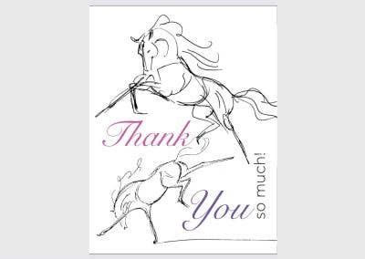 HHP Horse Thank You Card: Sketchbook Horses!