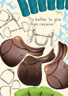 Horse Birthday Card: Tis Better to Give...