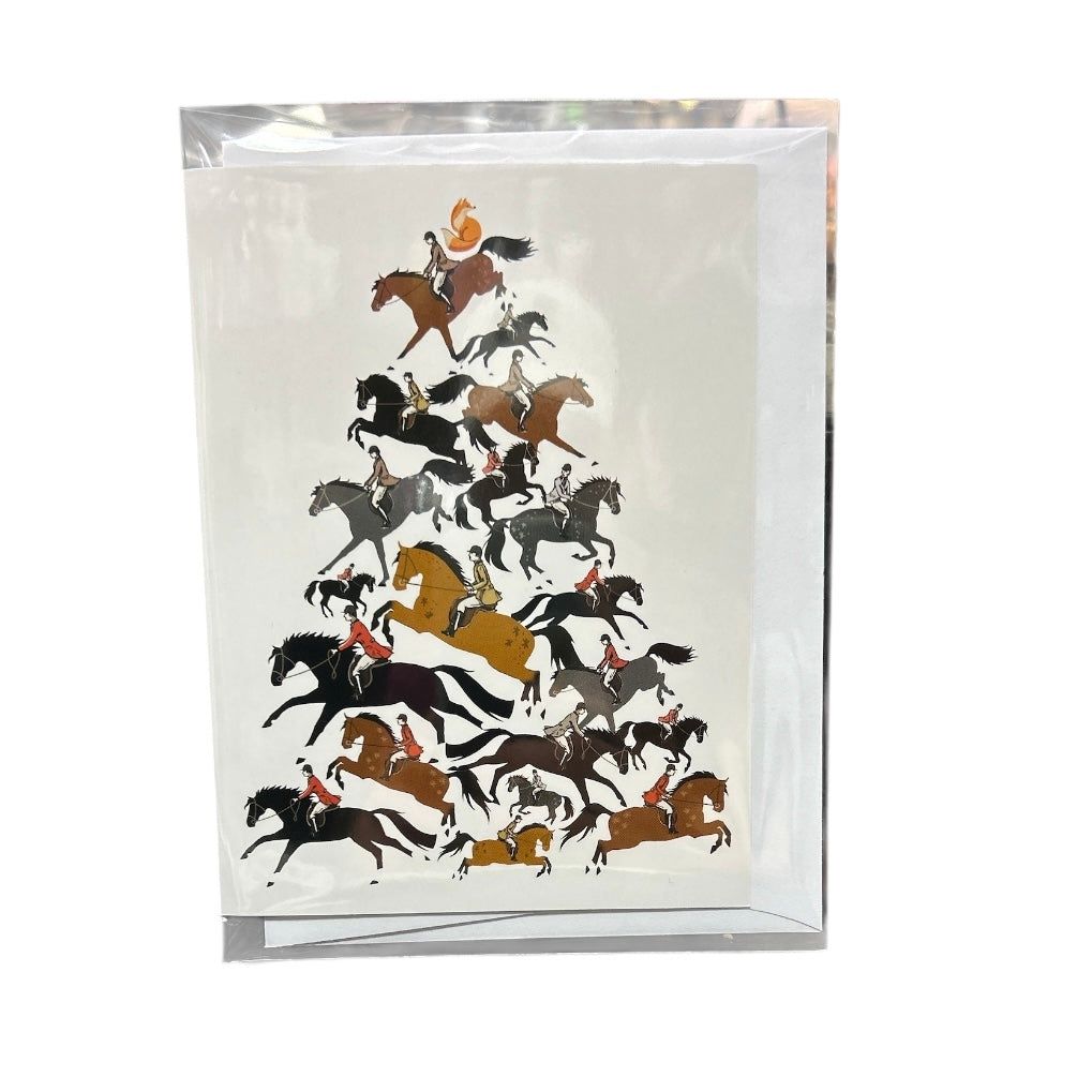 Horse Christmas Card - Fox Hunters