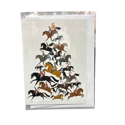 Horse Christmas Card - Fox Hunters